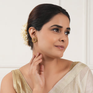 Beautiful ruby stone antique gold  stud earring