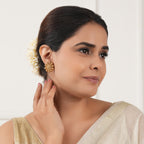 Antique gold plain stud earring