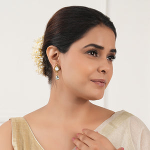 Stunning antique gold kundan earring