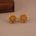 Beautiful antique gold plain necklace set