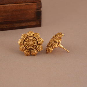 Beautiful antique gold plain necklace set