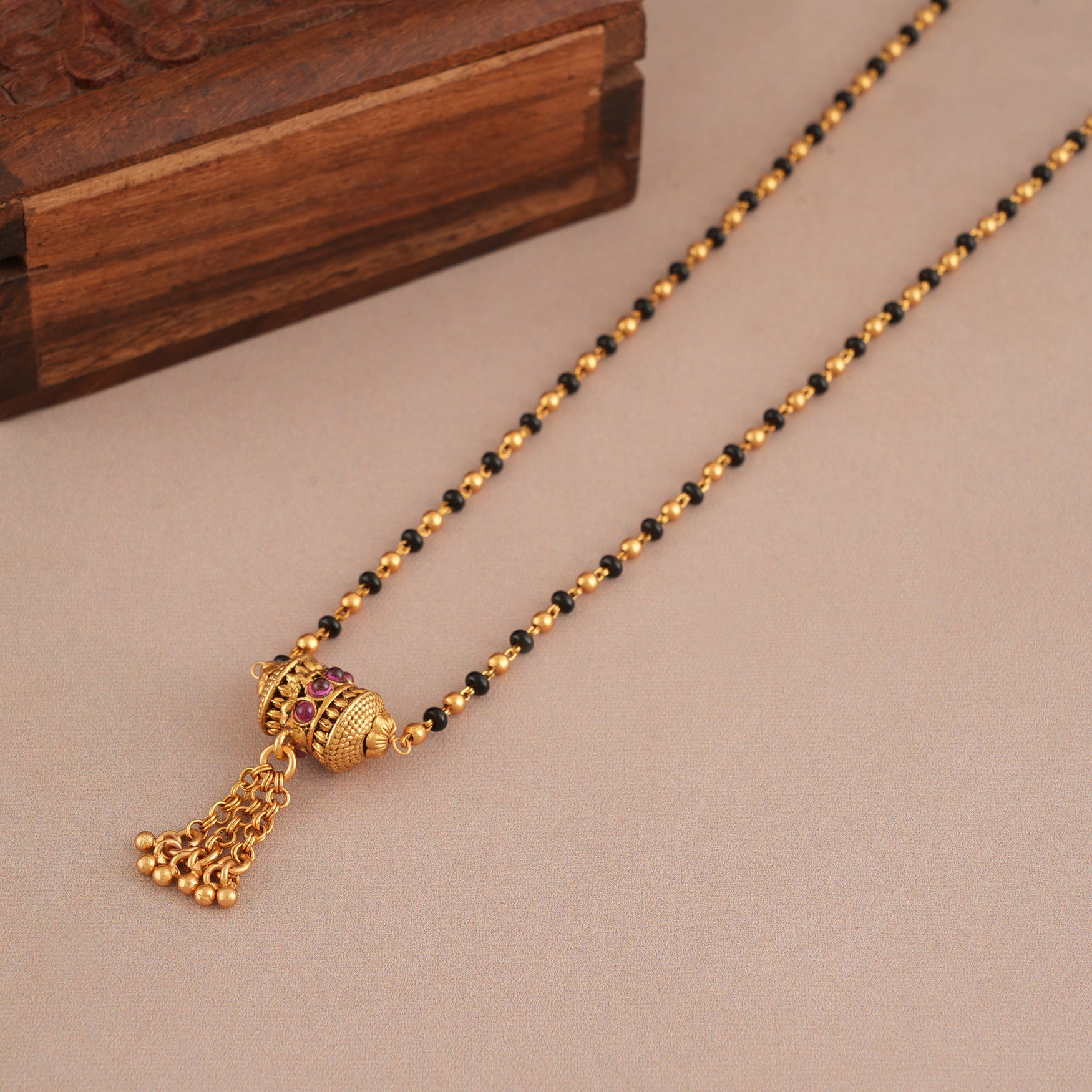 Beautiful delicate antique gold mangalsutra