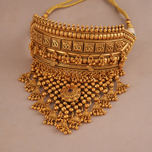 Amazing antique gold choker set