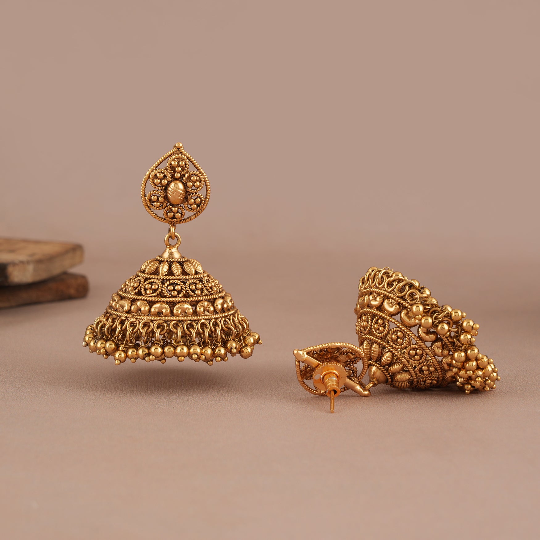 Beautiful antique gold ma lakshmi necklace set I Temple Jewellery
