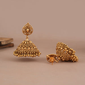 Beautiful antique gold ma lakshmi necklace set I Temple Jewellery