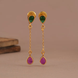 Cute antique gold multicolor necklace set