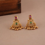 Beautiful stone antique gold necklace set