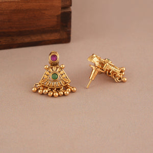 Beautiful stone antique gold necklace set