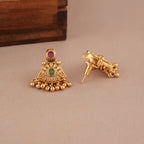 Beautiful stone antique gold necklace set