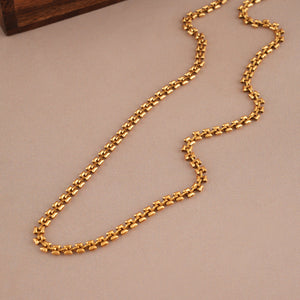 Cute antique gold plated cable chain