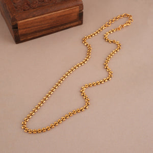 Cute antique gold plated cable chain
