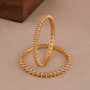Stunning plain antique gold bangle set for women