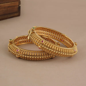 Stunning high gold plated bangle set