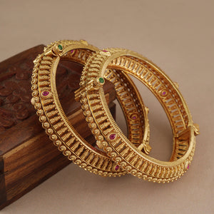 Stunning high gold plated bangle set