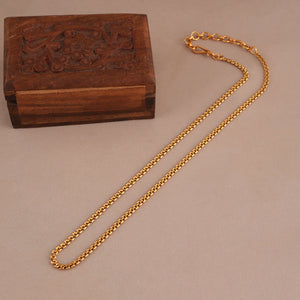 Antique gold plated cable chain