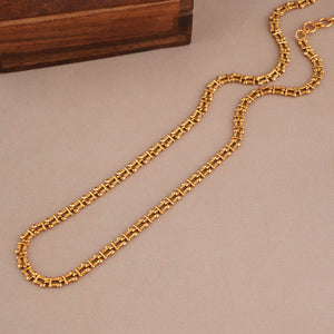 Cute antique gold plated curb chain