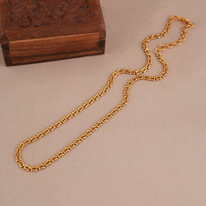 Cute antique gold plated curb chain