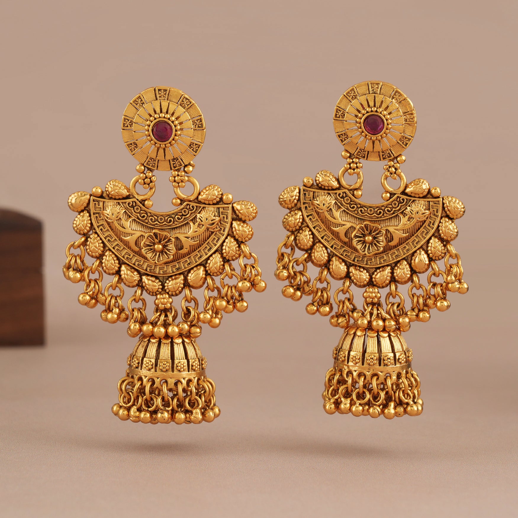 Antique gold plated long jhumka earring for women Free Cod smarsjewelrys