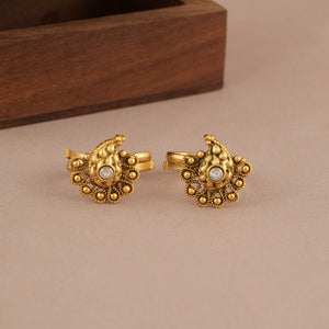 Cute floral antique gold plated toe ring