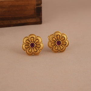 Stunning bold antique gold plated pendant set