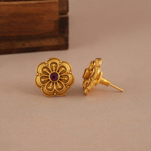 Stunning bold antique gold plated pendant set