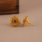 Stunning bold antique gold plated pendant set