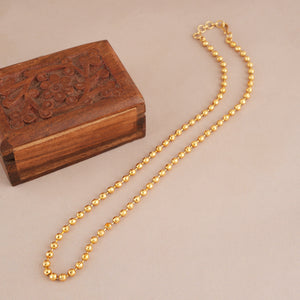 Beautiful antique gold plated ball chain