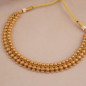 Gorgeous antique gold plain necklace set