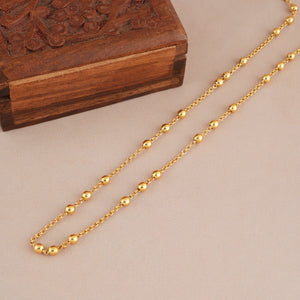 Beautiful antique gold ball chain for women