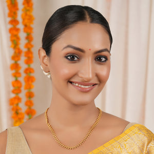 Beautiful leaf antique gold chain for women