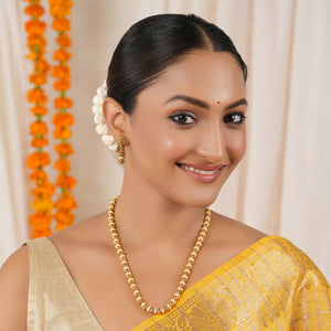 Stunning antique gold pearl mala set