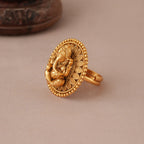 Cute antique gold lord ganesh finger ring I Temple Jewellery