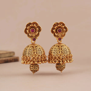 Long antique gold traditional necklace set