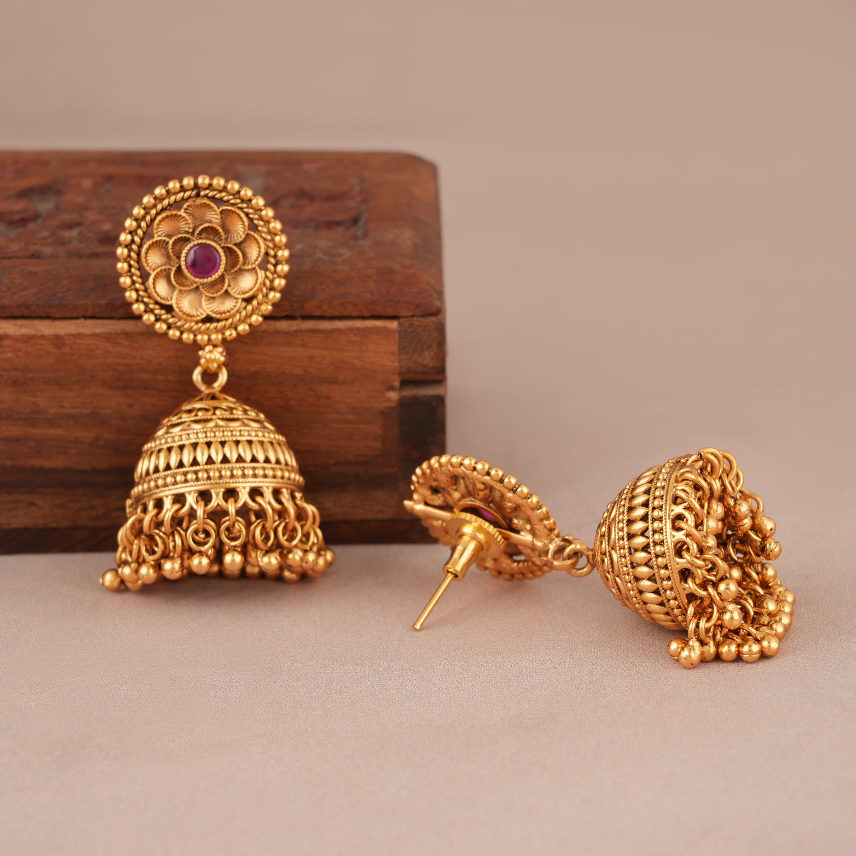 Stunning antique gold lord ganesha choker set I Temple Jewellery