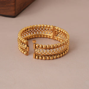 Traditional plain antique gold kada bangle