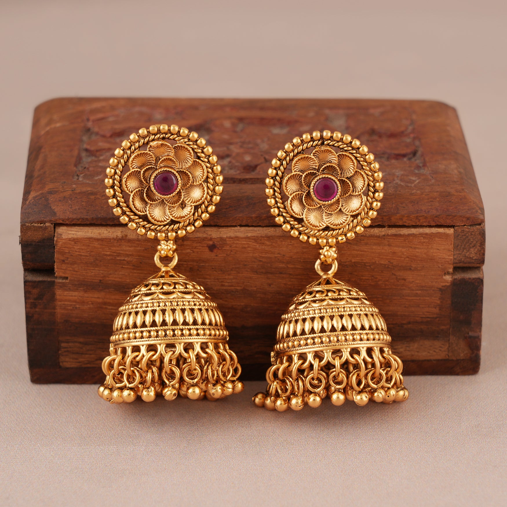 Stunning antique gold lord ganesha choker set I Temple Jewellery