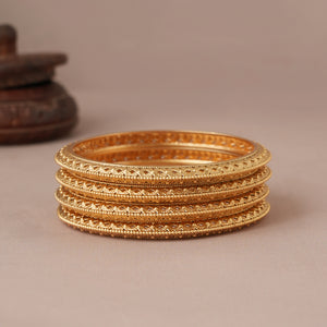 Beautiful antique gold elegant bangle set ( set of 4)