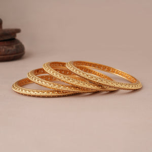 Beautiful antique gold elegant bangle set ( set of 4)