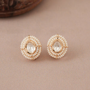 Stunning kundan layer gold plated pendant set