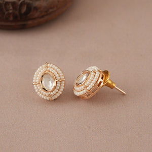 Stunning kundan layer gold plated pendant set