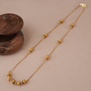 Stunning sleek antique gold delicate ball chain