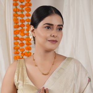 Stunning sleek antique gold delicate ball chain