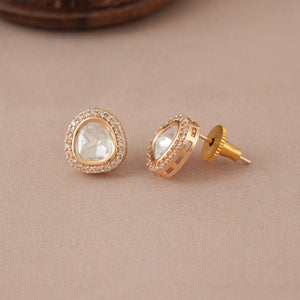 Long gold plated kundan pendant set