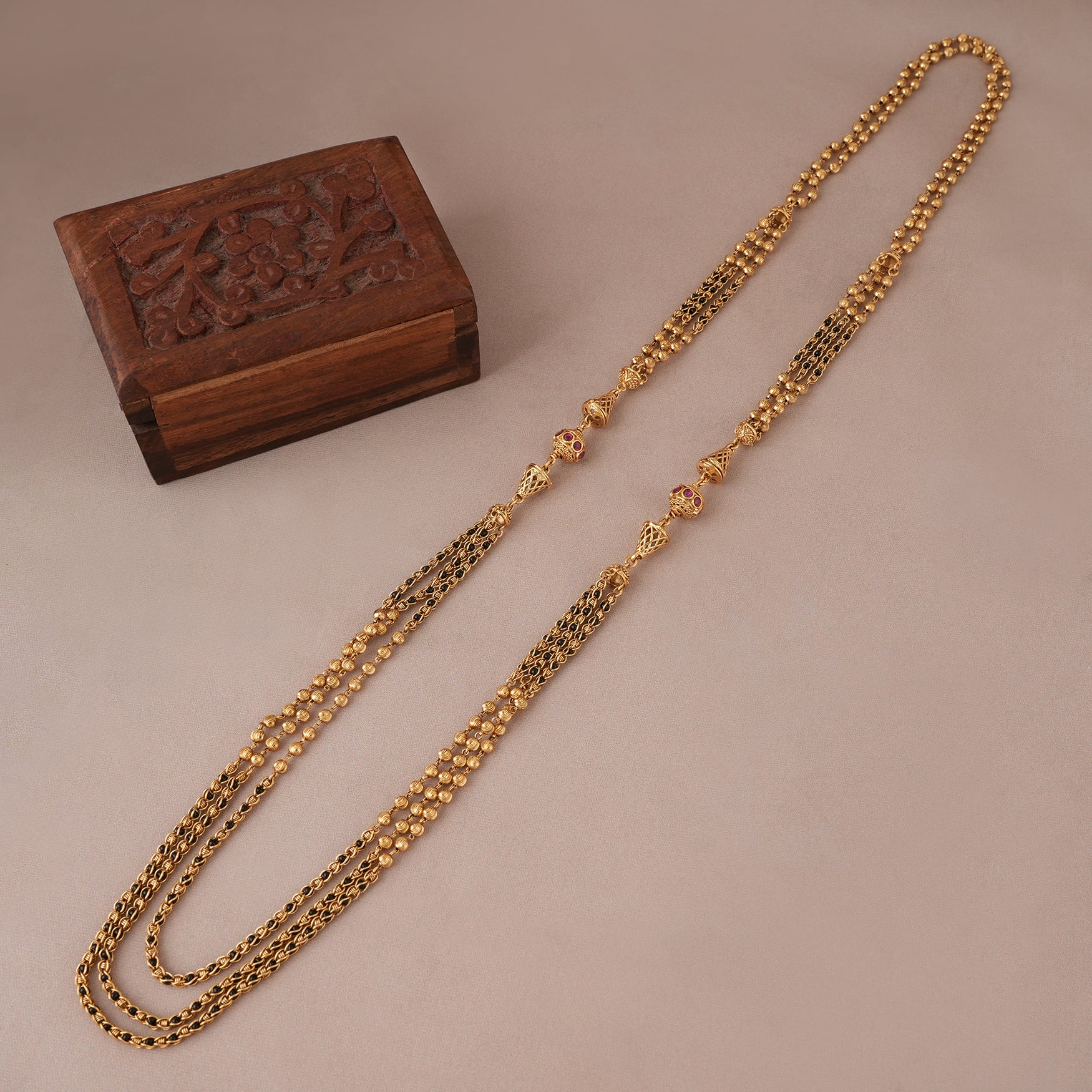 Long antique gold mangalsutra mala I Free Cod smarsjewelrys