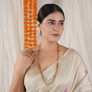 Long antique gold mangalsutra mala