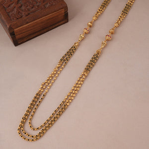 Long antique gold mangalsutra mala