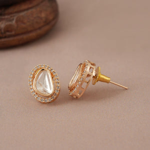 Stunning gold plated kundan ruby pendant set