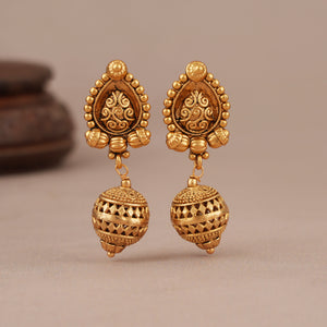 Beautiful antique gold pearl mala necklace set