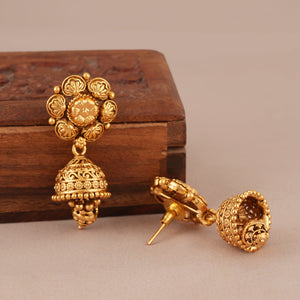 Long antique gold plated  traditional necklace set