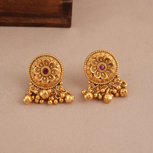 Stunning pearl antique gold choker necklace set